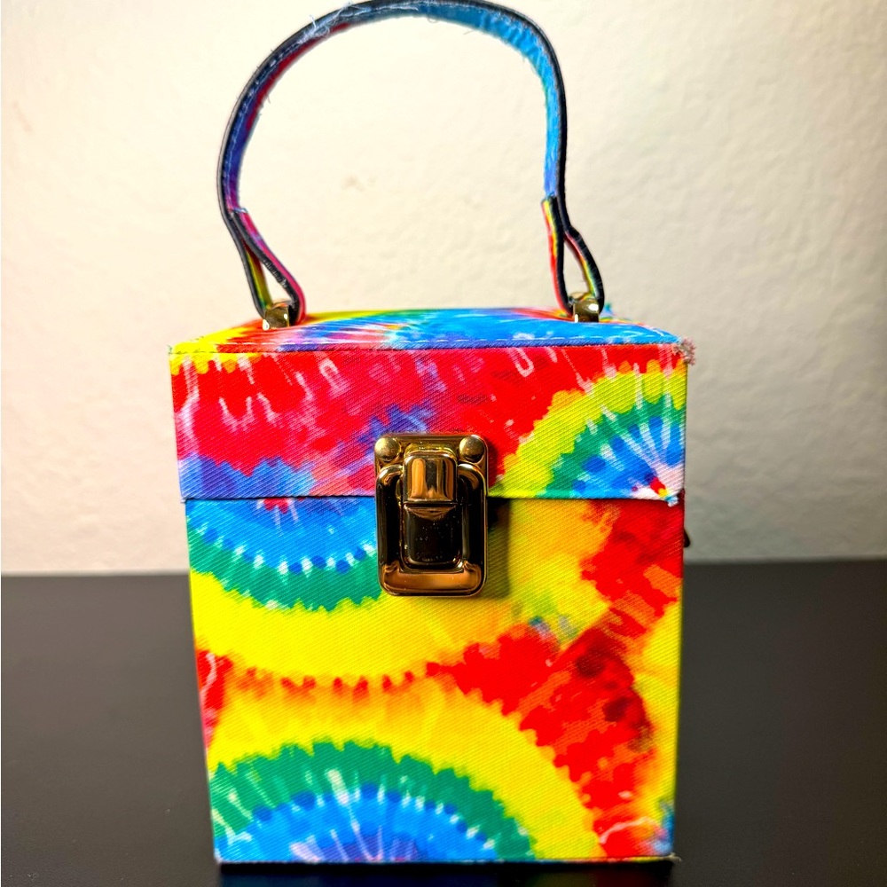 Tie Dye Novelty Rainbow Colored Box Bag